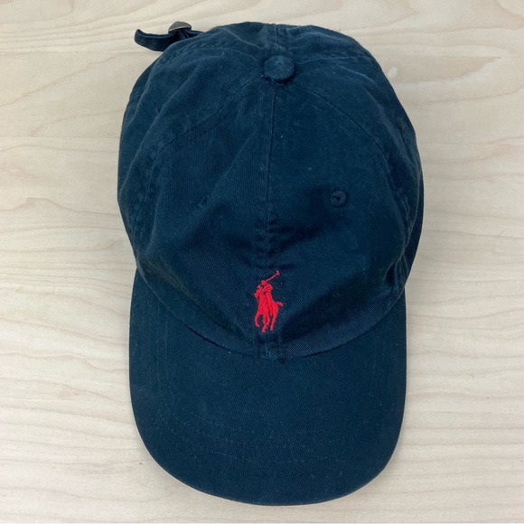 Polo Ralph Lauren Strapback Dad Hats Lot of 2 Black Red Pony Logo Embroidered - Picture 6 of 16